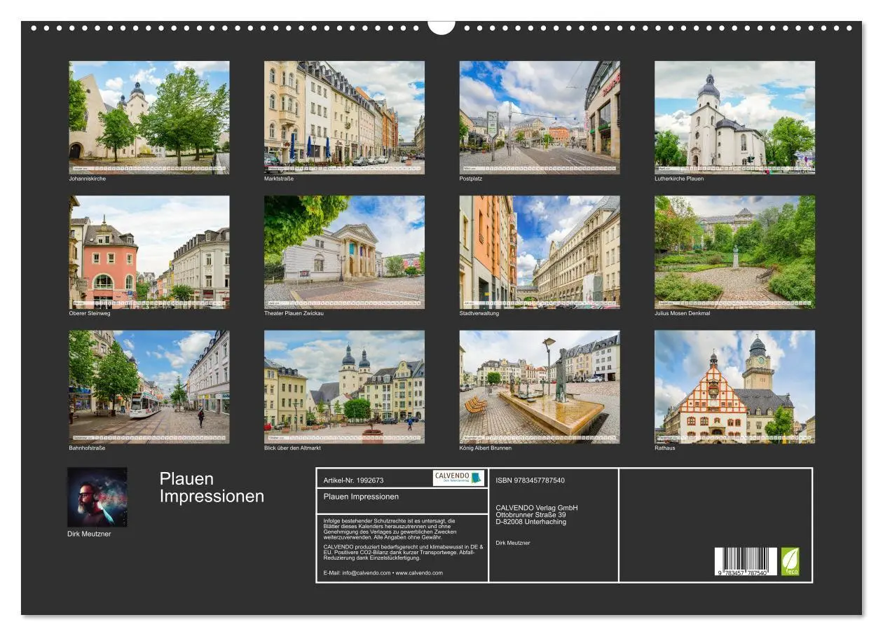 Bild: 9783457787540 | Plauen Impressionen (Wandkalender 2026 DIN A2 quer), CALVENDO...