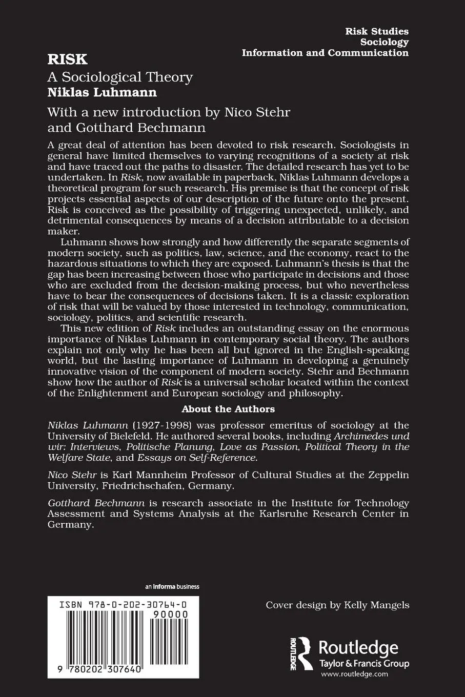 Rückseite: 9780202307640 | Risk | A Sociological Theory | Niklas Luhmann | Taschenbuch | Englisch