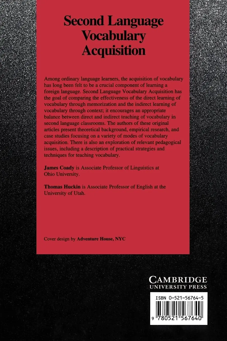 Rückseite: 9780521567640 | Second Language Vocabulary Acquisition | A Rationale for Pedagogy