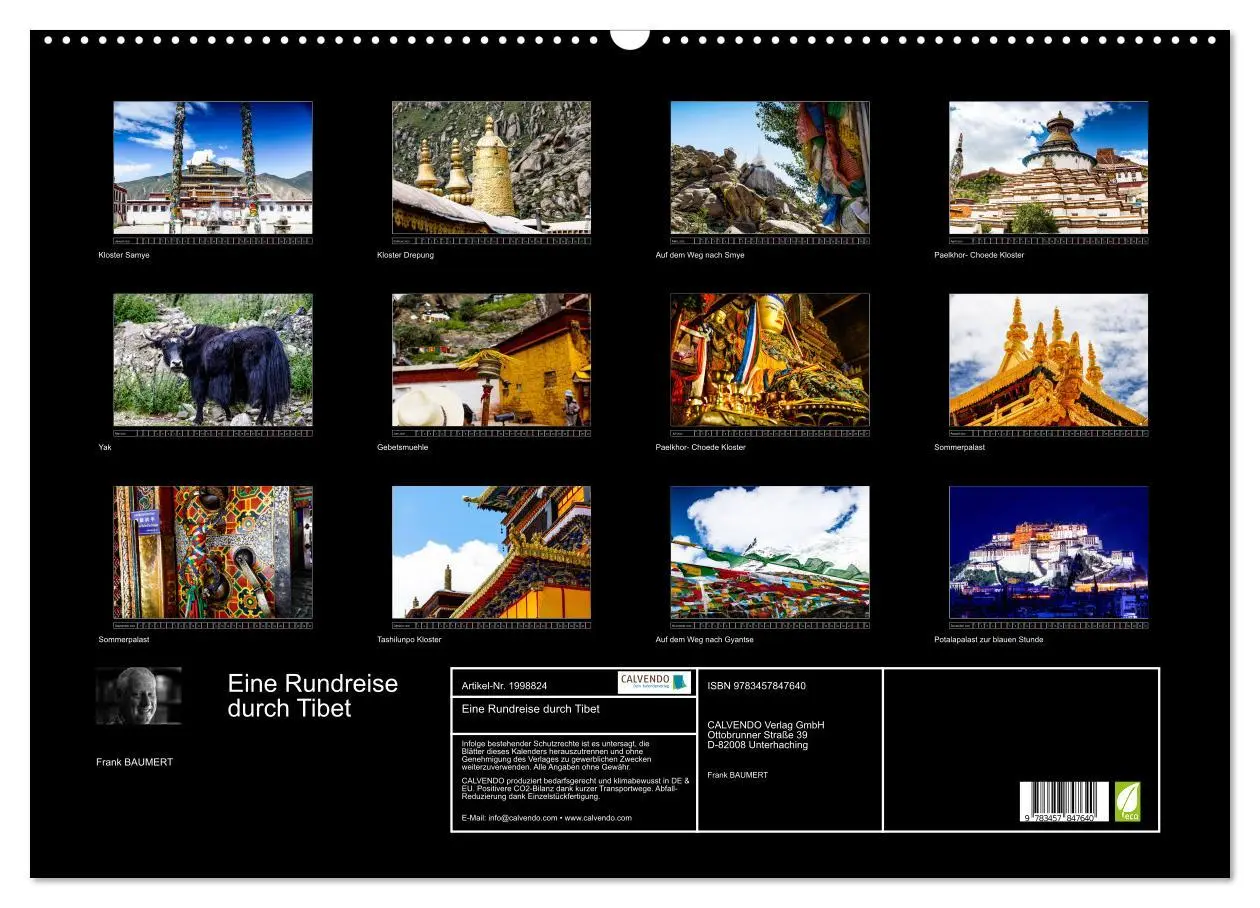 Bild: 9783457847640 | Eine Rundreise durch Tibet (Wandkalender 2026 DIN A2 quer),...