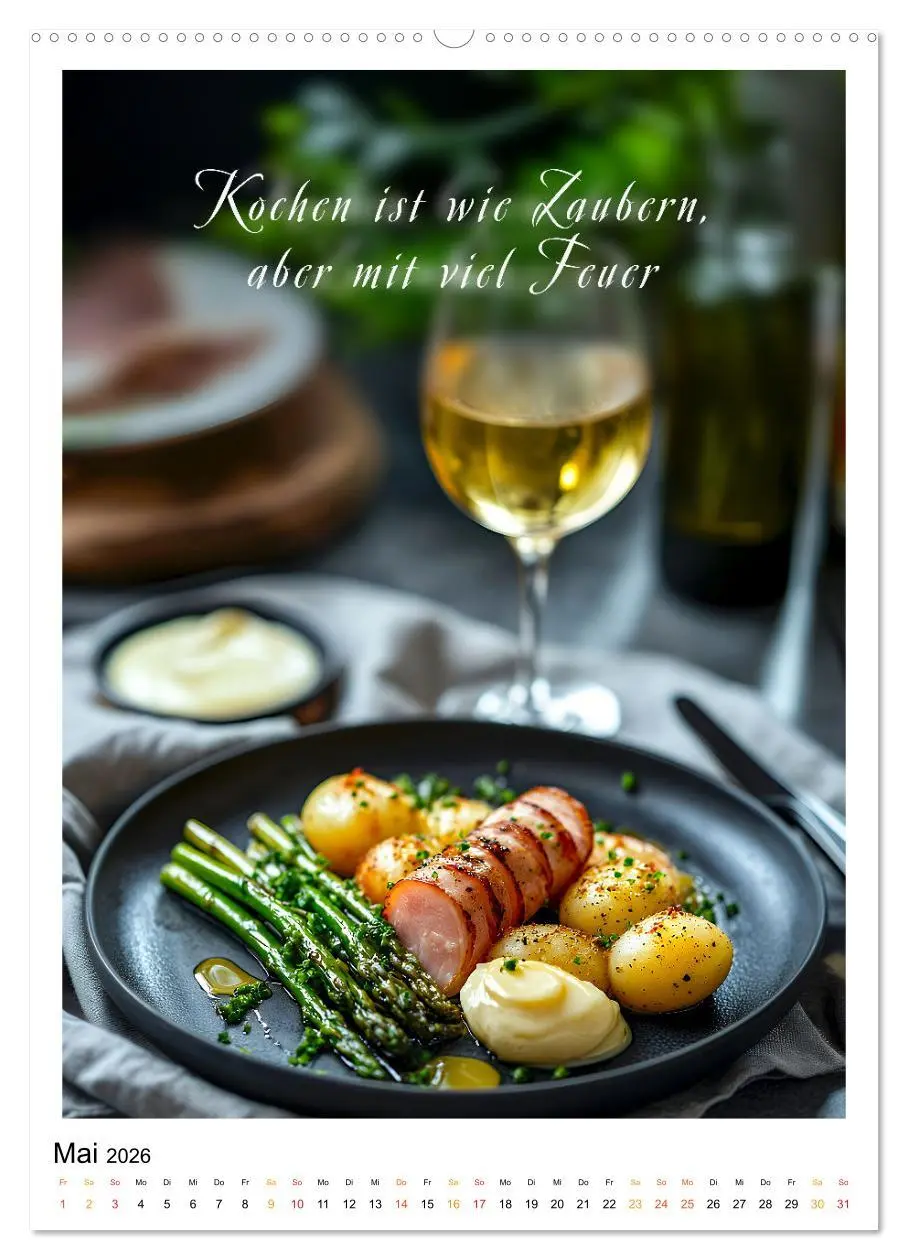 Bild: 9783516247640 | Coole Sprüche für Gourmets (Wandkalender 2026 DIN A2 hoch),...