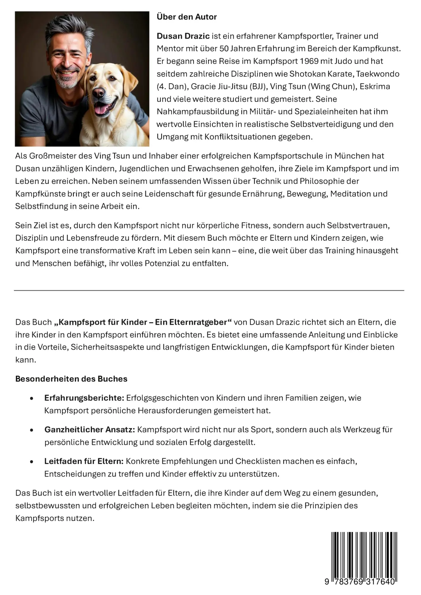 Rückseite: 9783769317640 | Kampfsport für Kinder | Ein Elternratgeber von Dusan Drazic | Drazic