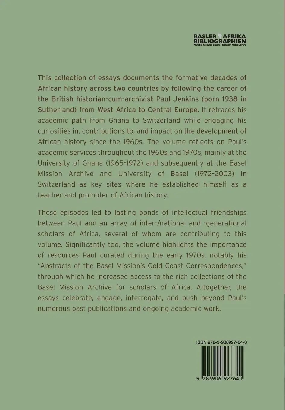 Rückseite: 9783906927640 | African History between Ghana and Switzerland | Sewordor (u. a.)