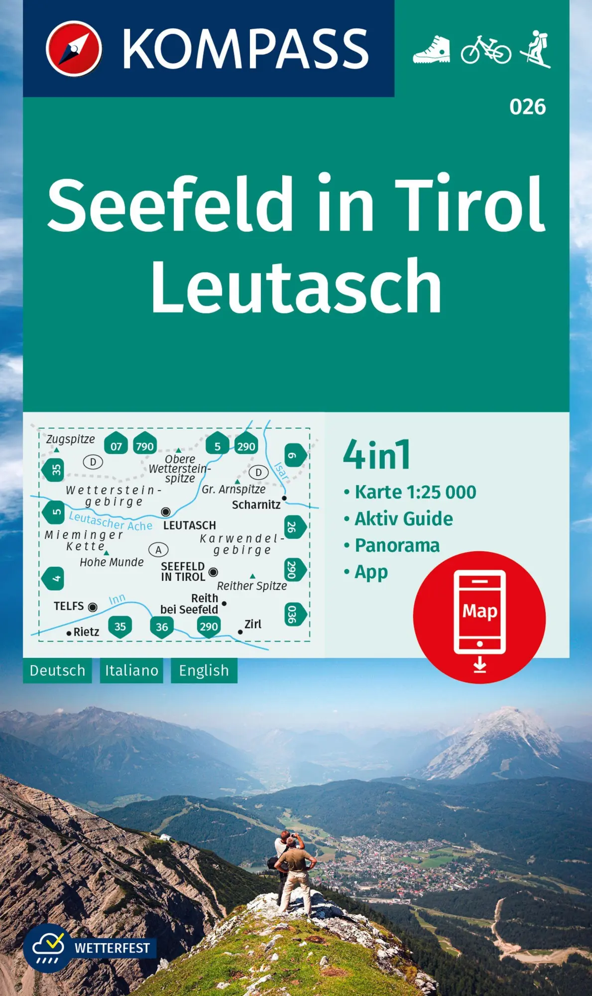 Cover: 9783991217640 | KOMPASS Wanderkarte 026 Seefeld in Tirol, Leutasch 1:25.000 | Deutsch