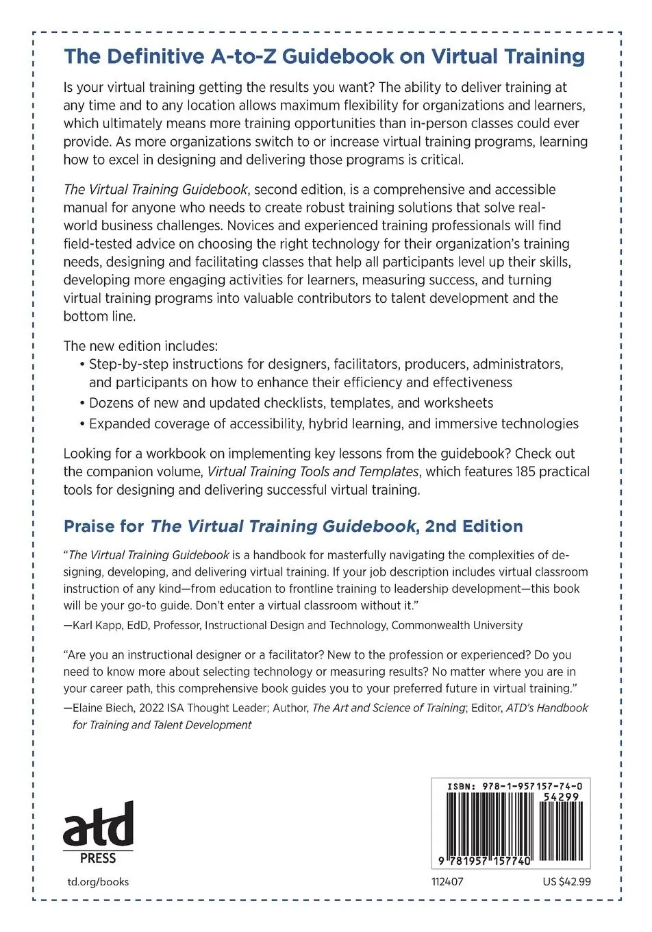 Rückseite: 9781957157740 | The Virtual Training Guidebook | Cindy Huggett | Taschenbuch | 2024