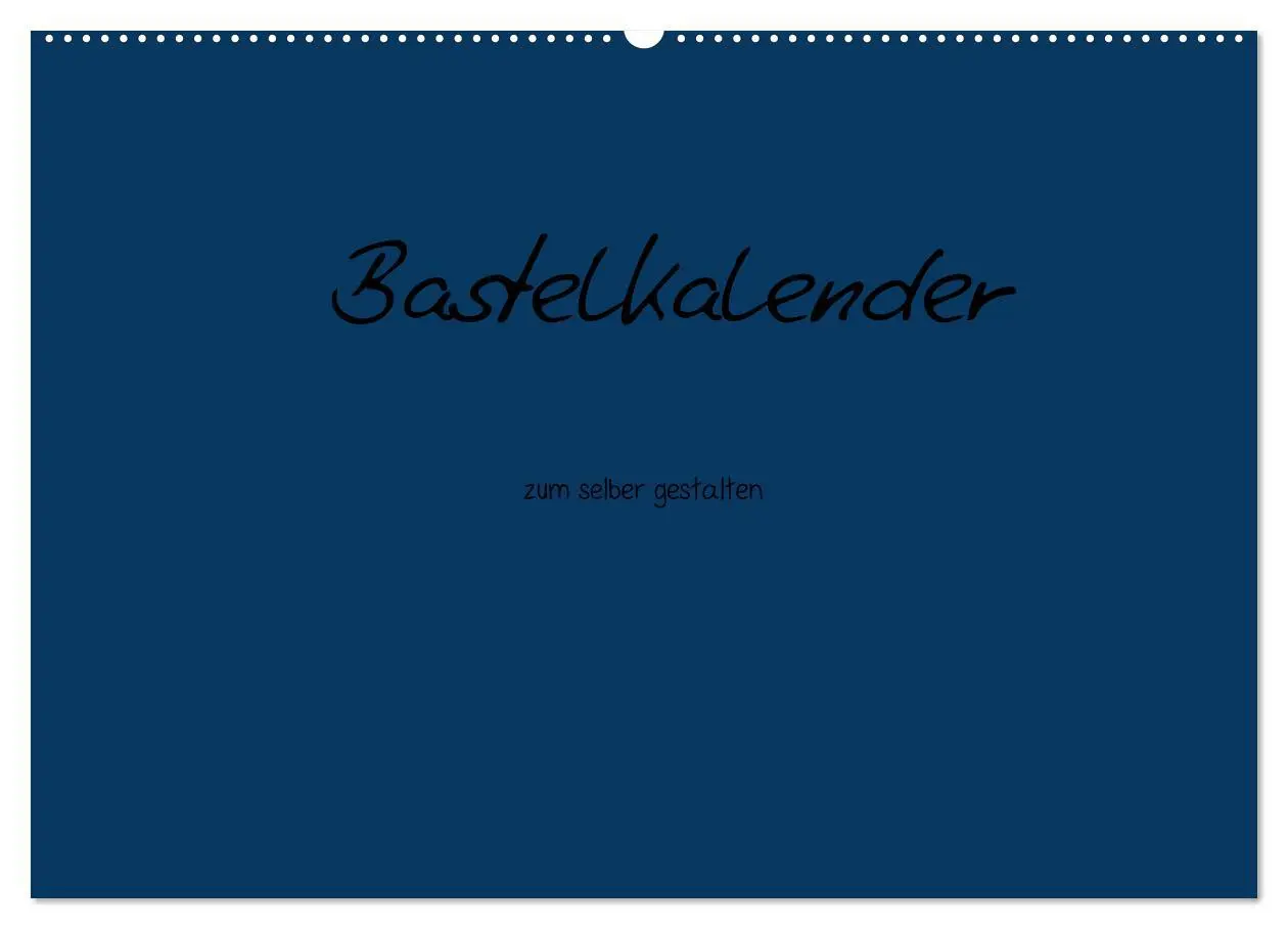 Cover: 9783516167740 | Bastelkalender - Dunkelblau (Wandkalender 2026 DIN A2 quer),...