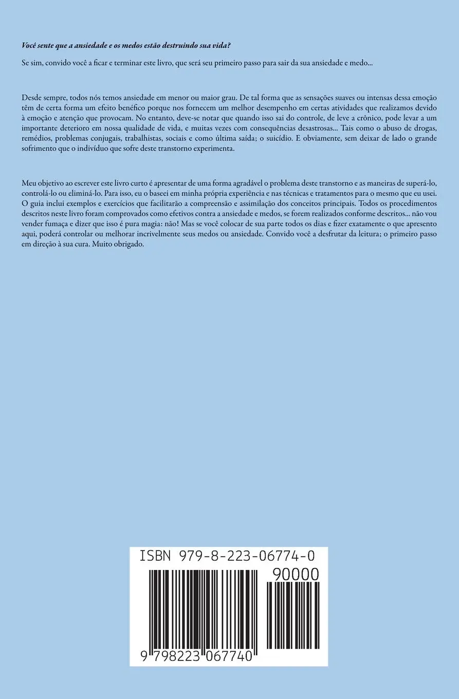 Rückseite: 9798223067740 | Como Vencer o Medo e a Ansiedade para Sempre | Lucas Allen | Buch
