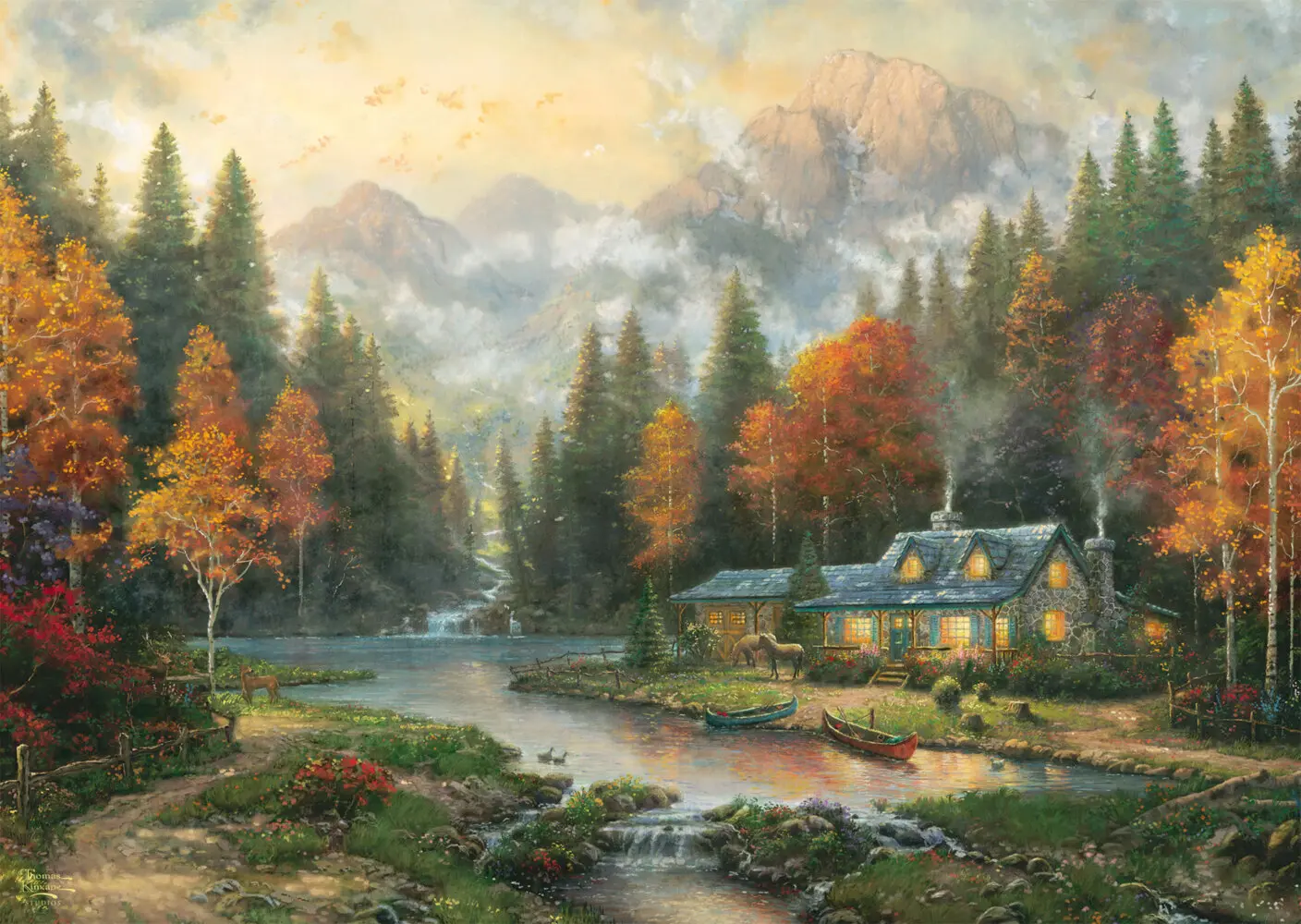 Bild: 4001504587840 | Herbstabend am See | Puzzles Thomas Kinkade 1.000 Teile | Spiel | 2026