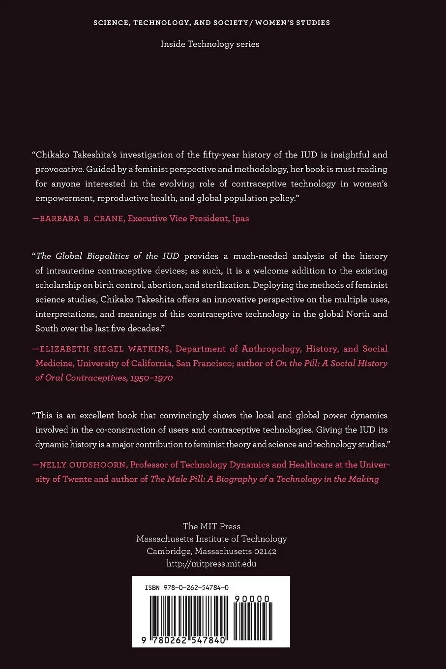 Rückseite: 9780262547840 | The Global Biopolitics of the IUD | Chikako Takeshita | Taschenbuch