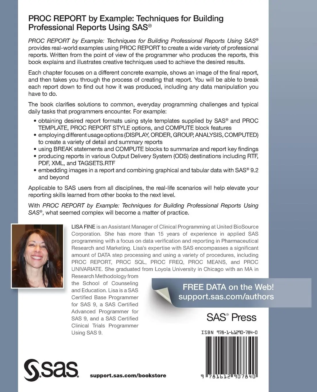 Rückseite: 9781612907840 | Proc Report by Example | Lisa Fine | Taschenbuch | Englisch | 2013