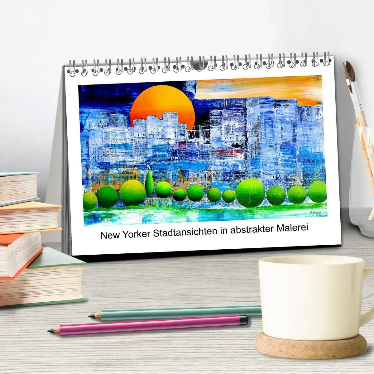 Bild: 9783569867840 | New Yorker Stadtansichten in abstrakter Malerei (Tischkalender 2027...