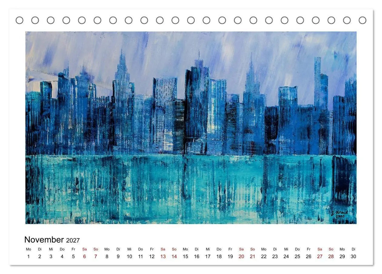 Bild: 9783569867840 | New Yorker Stadtansichten in abstrakter Malerei (Tischkalender 2027...