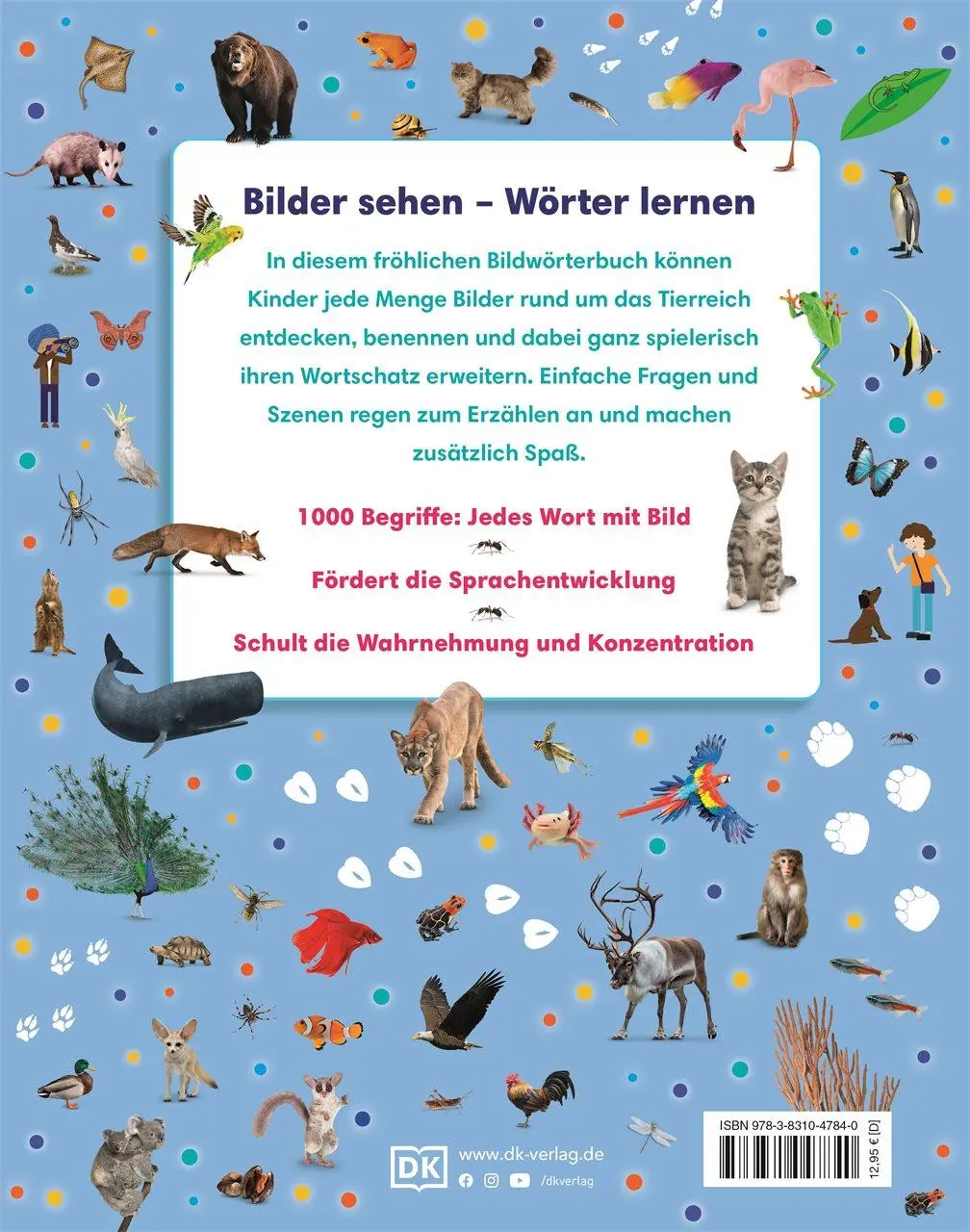 Rückseite: 9783831047840 | 1000 erste Wörter. Tiere | Jules Pottle | Buch | 56 S. | Deutsch