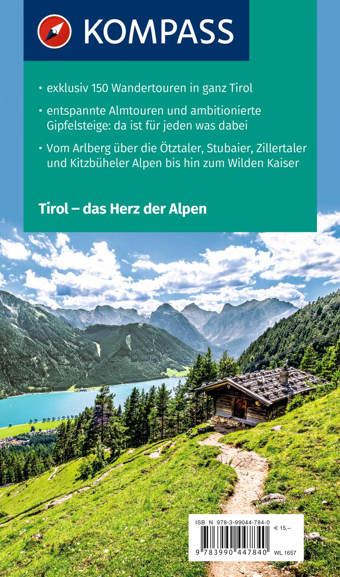 Rückseite: 9783990447840 | KOMPASS Wanderlust Tirol | KOMPASS-Karten GmbH | Taschenbuch | 372 S.