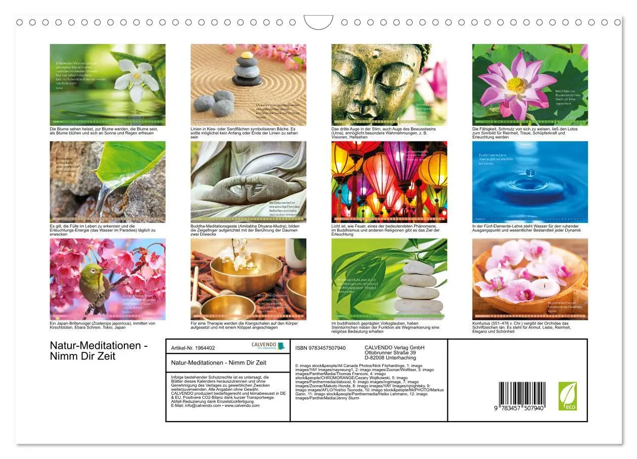 Bild: 9783457507940 | Natur-Meditationen - Nimm Dir Zeit (Wandkalender 2026 DIN A3 quer),...