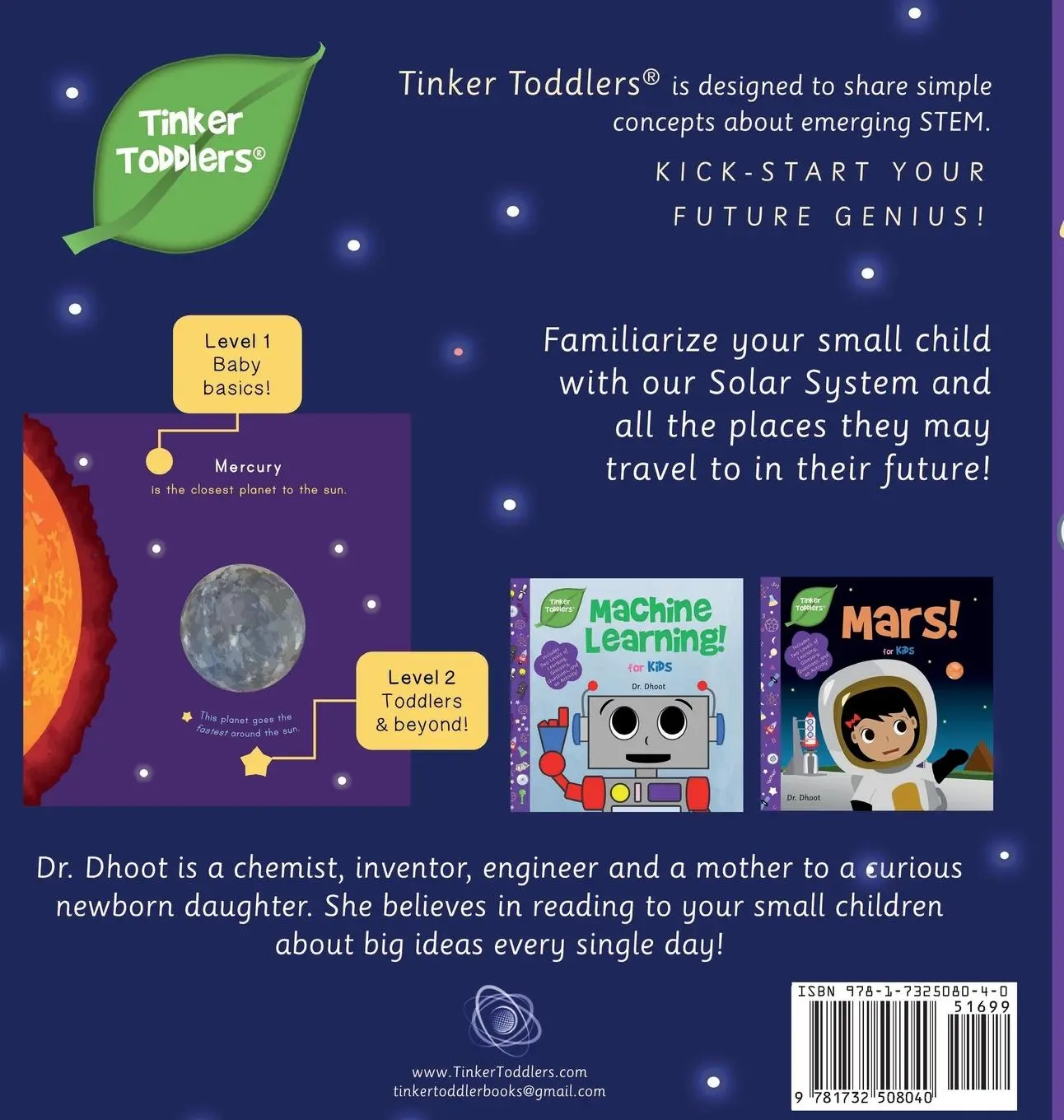 Rückseite: 9781732508040 | Solar System for Kids (Tinker Toddlers) | Dhoot | Buch | Englisch