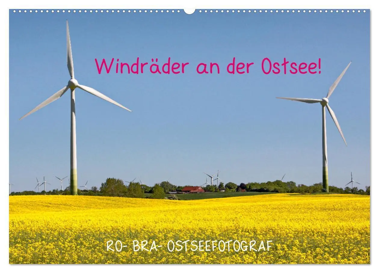Cover: 9783457638040 | Windräder an der Ostsee! (Wandkalender 2026 DIN A2 quer), CALVENDO...