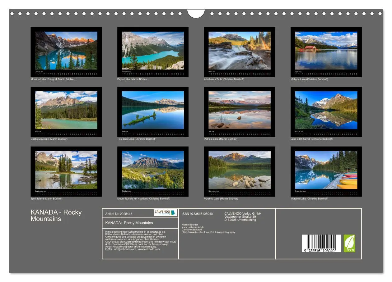 Bild: 9783516108040 | KANADA - Rocky Mountains (Wandkalender 2026 DIN A3 quer), CALVENDO...