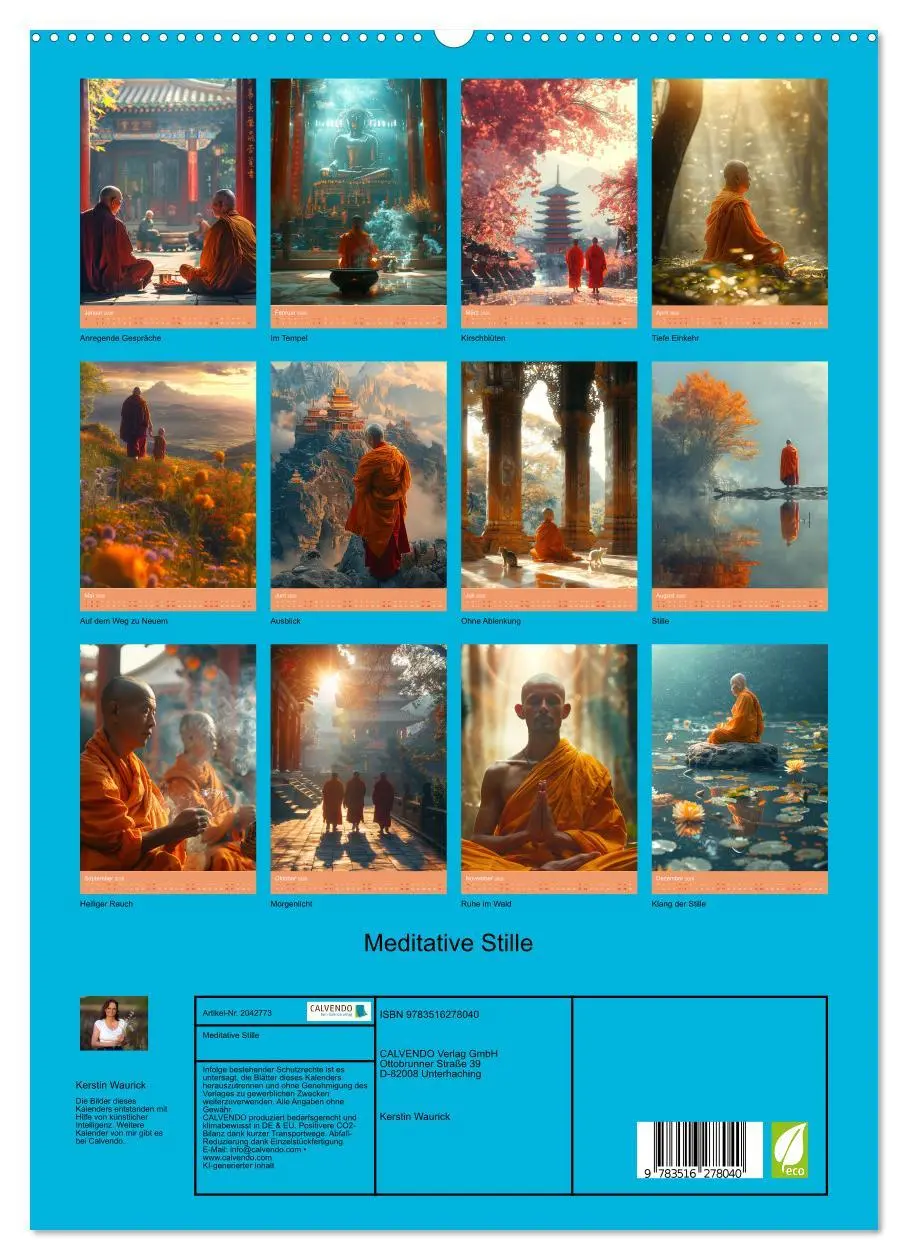 Bild: 9783516278040 | Meditative Stille (hochwertiger Premium Wandkalender 2026 DIN A2...