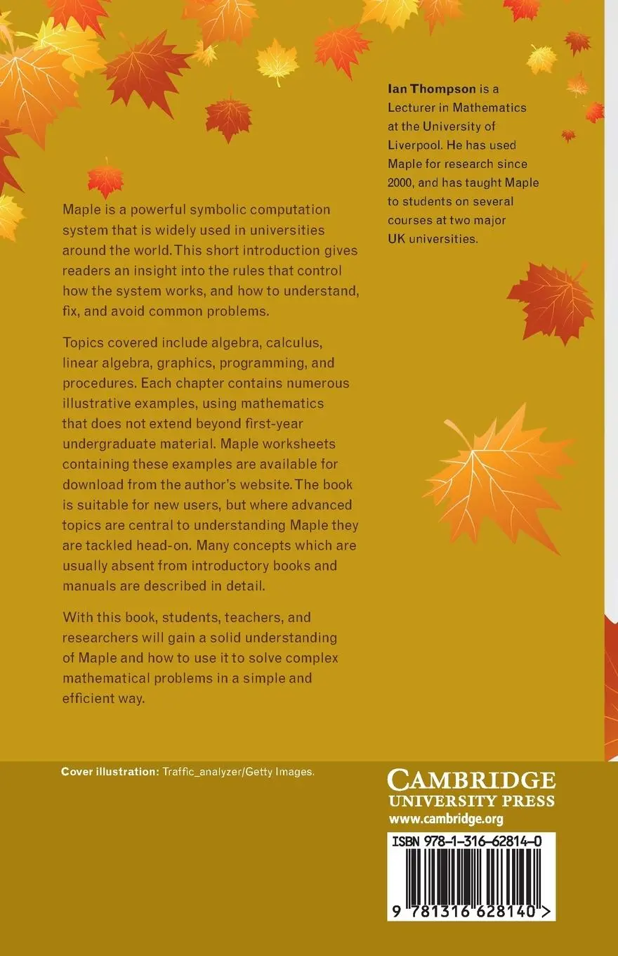 Rückseite: 9781316628140 | Understanding Maple | Ian Thompson | Taschenbuch | Paperback | 2016