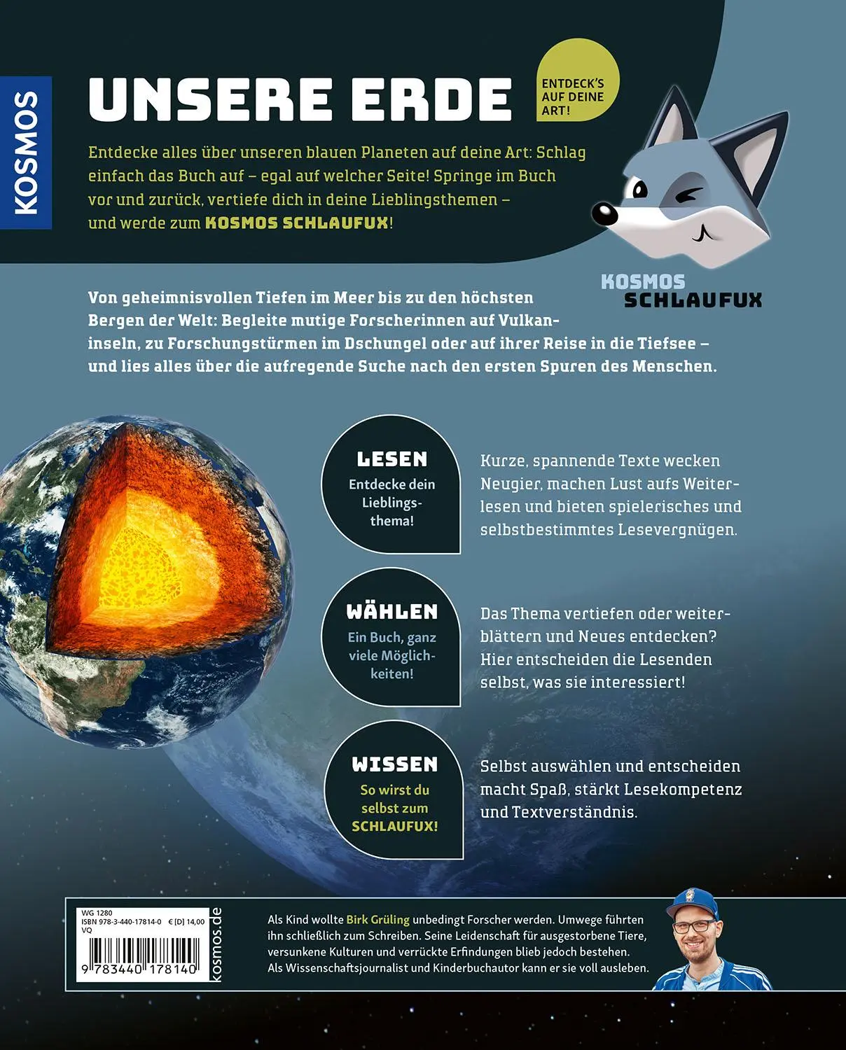 Rückseite: 9783440178140 | Kosmos SchlauFUX - Erde | Birk Grüling | Buch | 64 S. | Deutsch | 2025