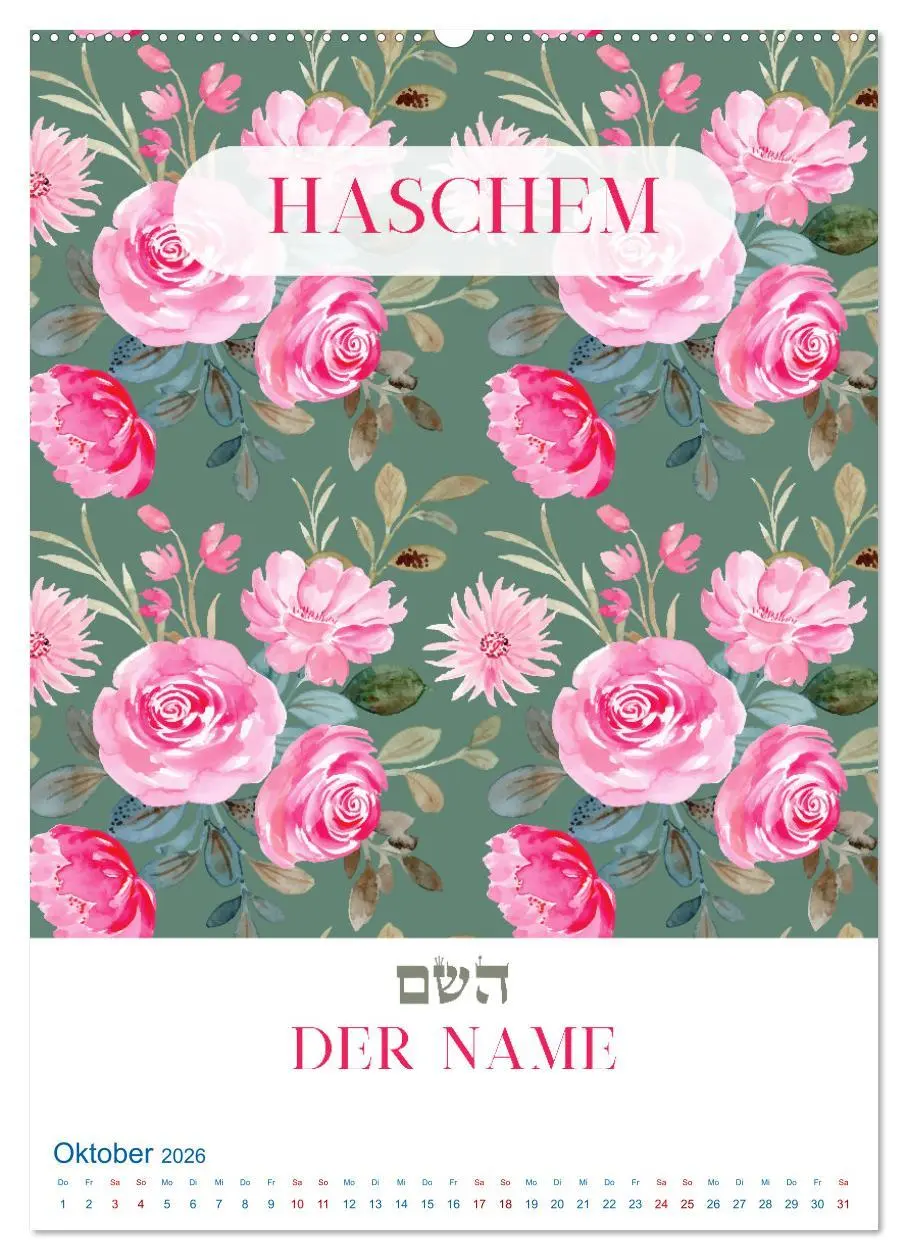 Bild: 9783516268140 | Hebräische Namen Gottes aus der Torah (Wandkalender 2026 DIN A2...