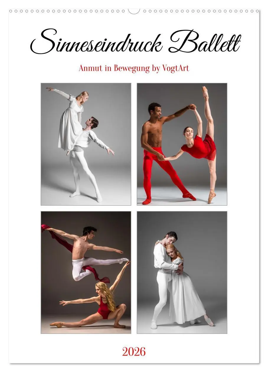 Cover: 9783516338140 | Sinneseindruck Ballett (Wandkalender 2026 DIN A2 hoch), CALVENDO...