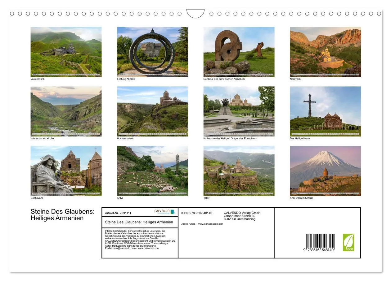 Bild: 9783516648140 | Steine Des Glaubens: Heiliges Armenien (Wandkalender 2026 DIN A3...