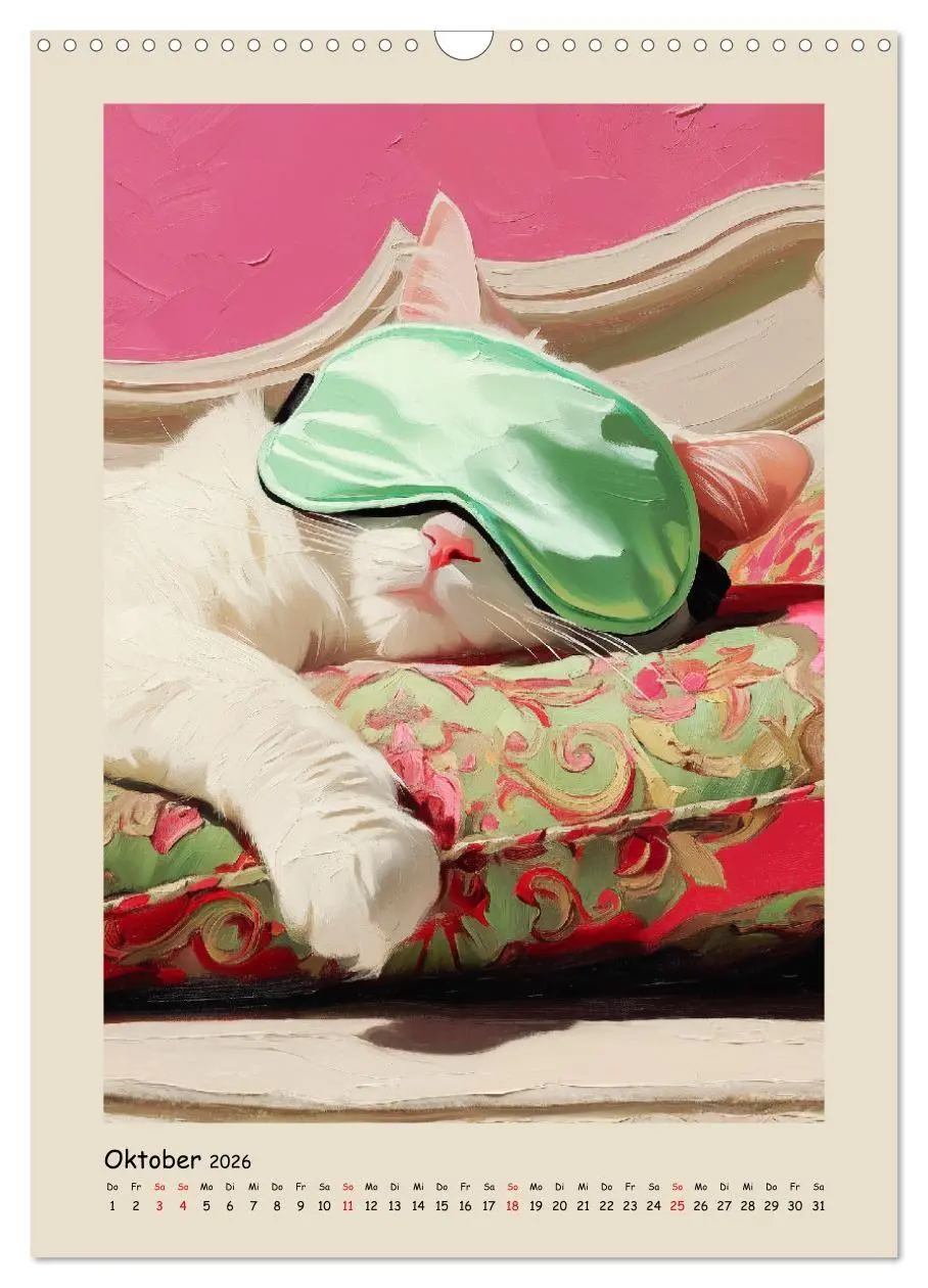 Bild: 9783516718140 | Katzen. Momente feliner Poesie in Öloptik (Wandkalender 2026 DIN A3...