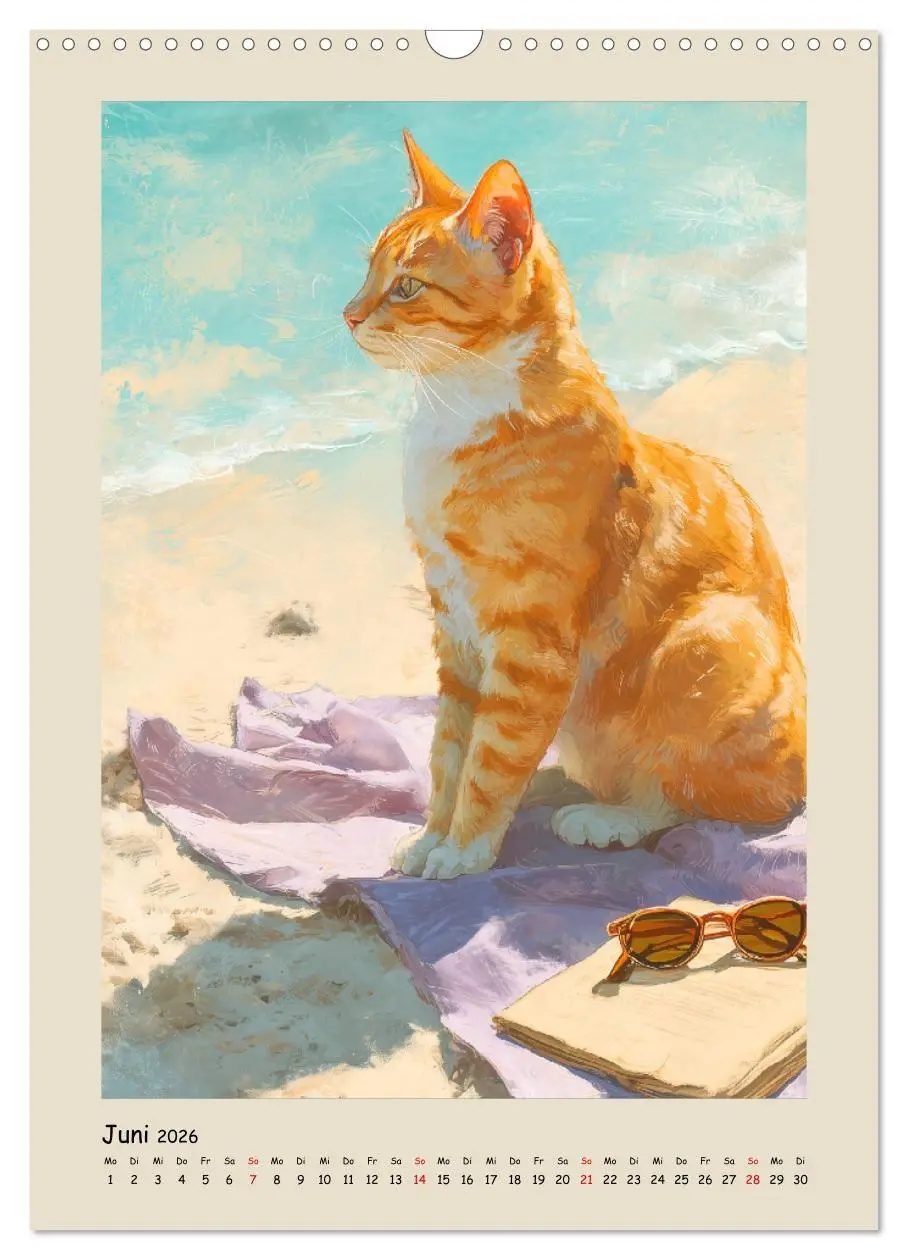 Bild: 9783516718140 | Katzen. Momente feliner Poesie in Öloptik (Wandkalender 2026 DIN A3...