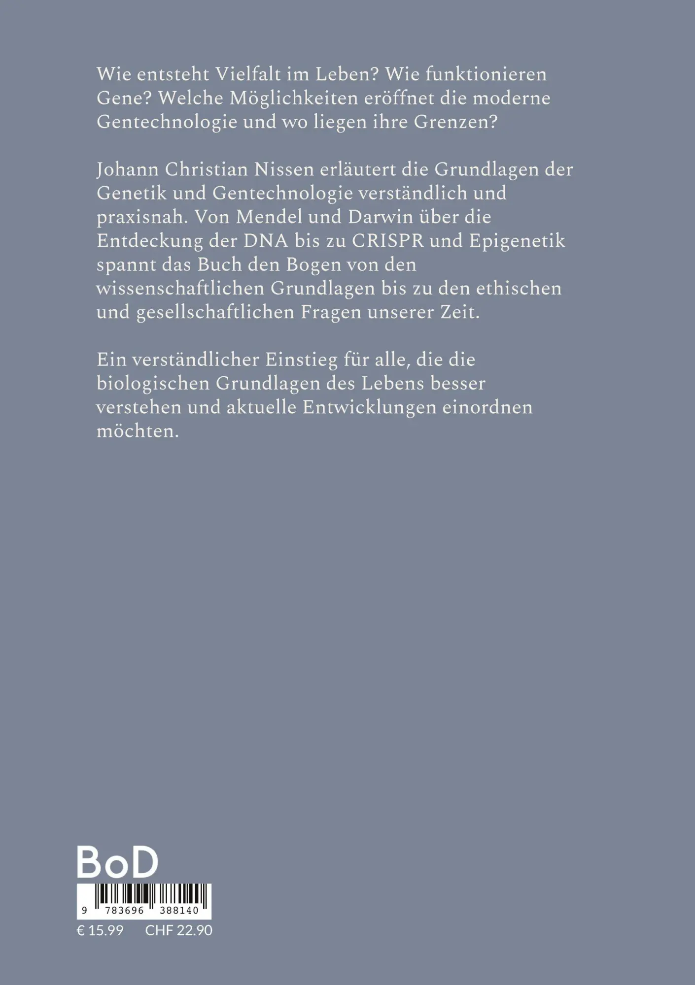 Rückseite: 9783696388140 | Wie Leben entsteht und sich verändert | Johann Christian Nissen | Buch