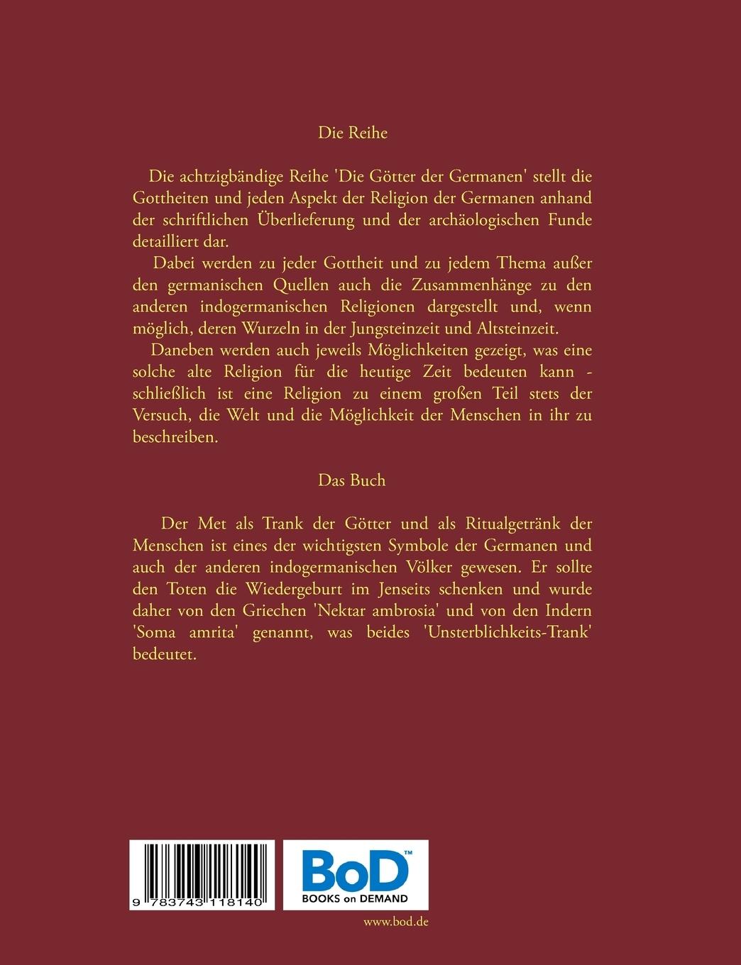 Rückseite: 9783743118140 | Der Göttermet | Die Götter der Germanen - Band 69 | Harry Eilenstein