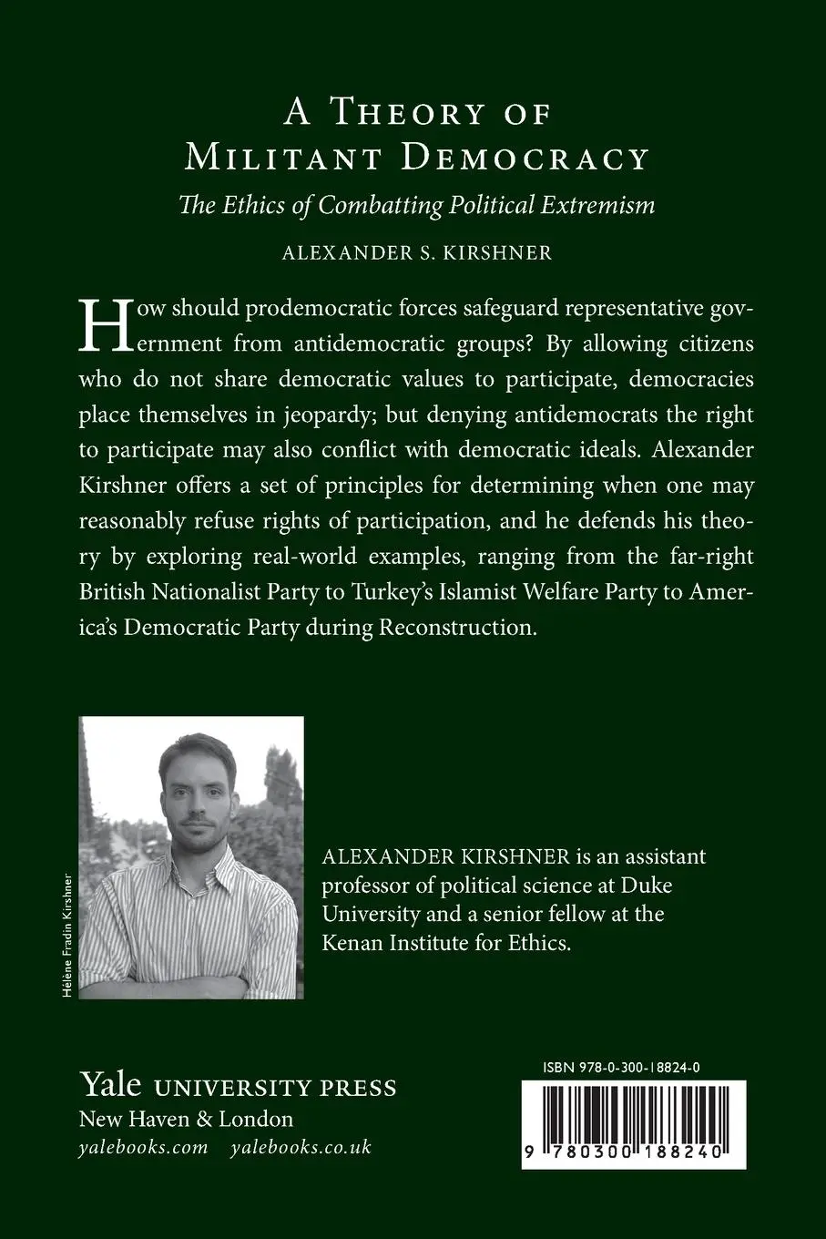 Rückseite: 9780300188240 | Theory of Militant Democracy | Alexander S. Kirshner | Taschenbuch