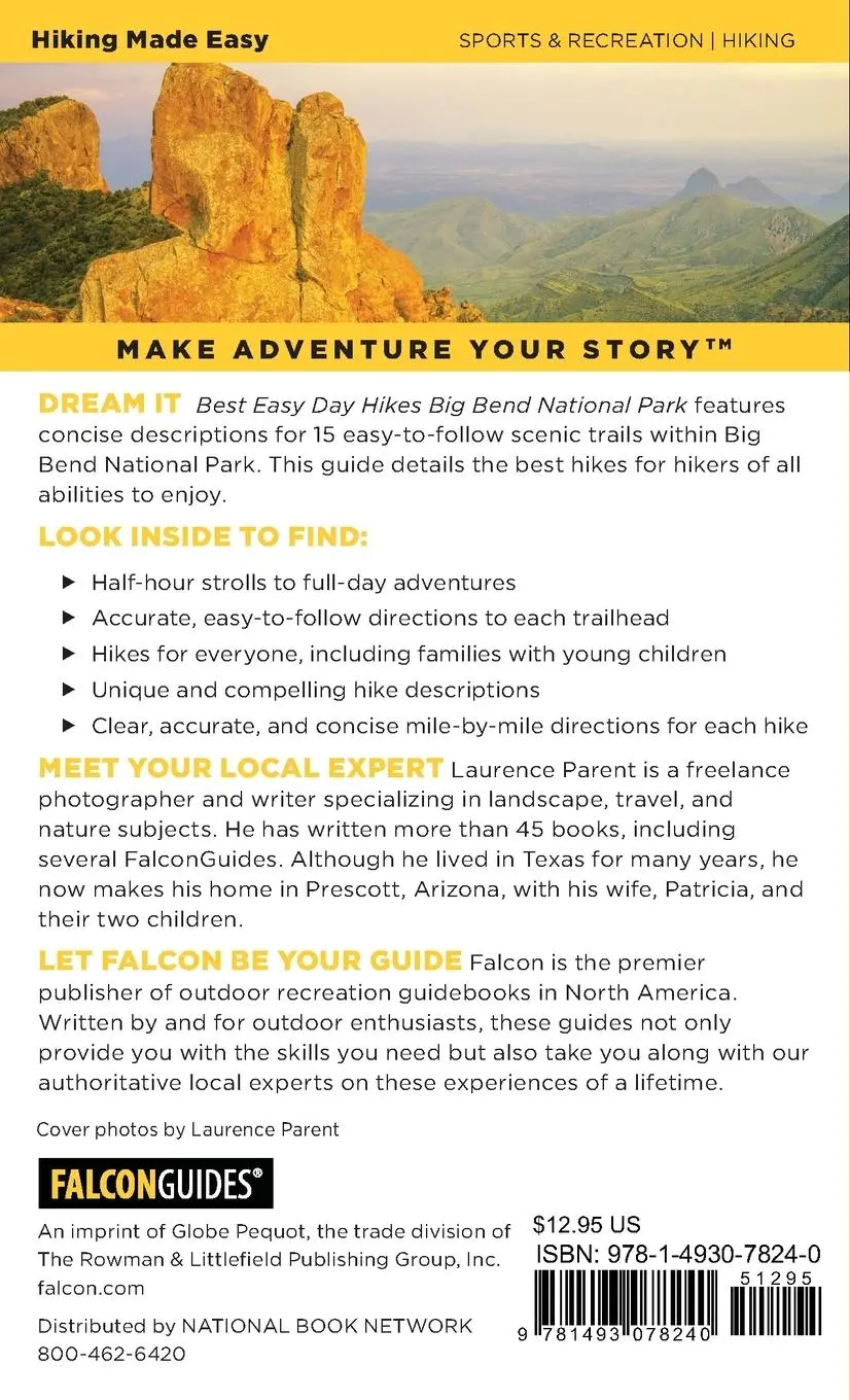 Rückseite: 9781493078240 | Best Easy Day Hikes Big Bend National Park | Laurence Parent | Buch