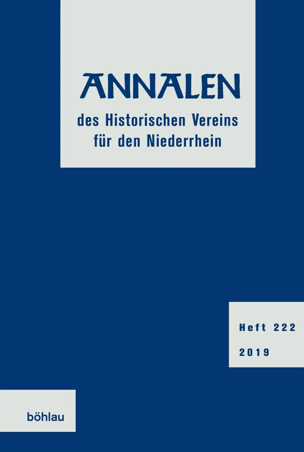 Cover: 9783412518240 | Annalen des Historischen Vereins für den Niederrhein | Buch | 448 S.