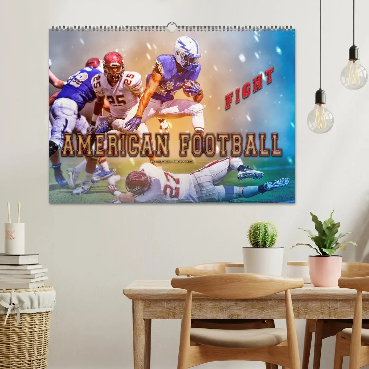 Bild: 9783457858240 | American Football - Fight (Wandkalender 2026 DIN A2 quer), CALVENDO...