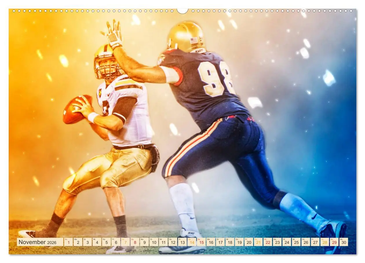Bild: 9783457858240 | American Football - Fight (Wandkalender 2026 DIN A2 quer), CALVENDO...