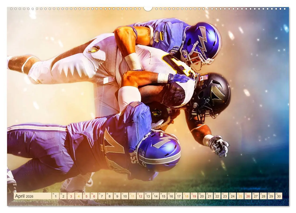 Bild: 9783457858240 | American Football - Fight (Wandkalender 2026 DIN A2 quer), CALVENDO...