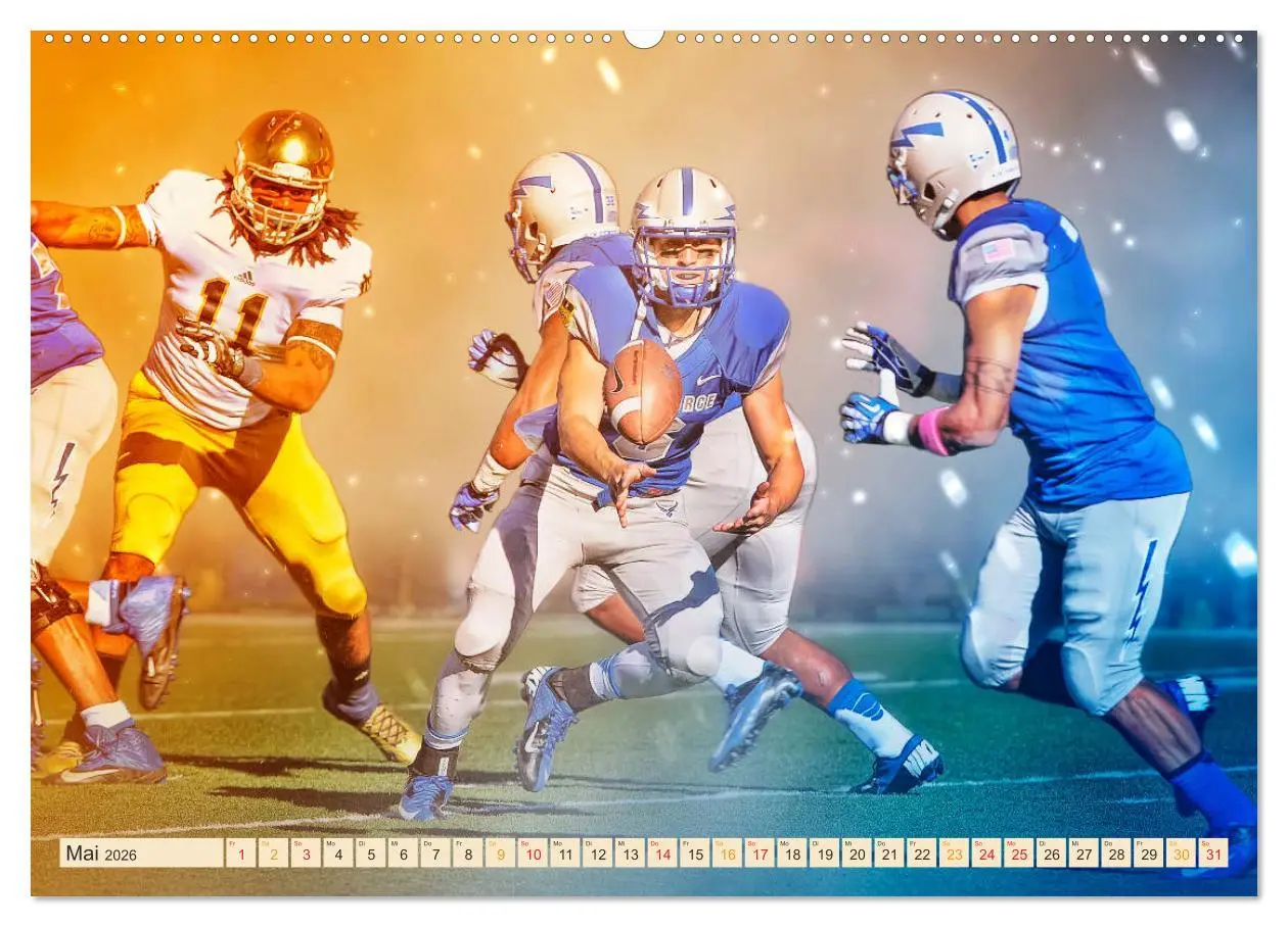 Bild: 9783457858240 | American Football - Fight (Wandkalender 2026 DIN A2 quer), CALVENDO...