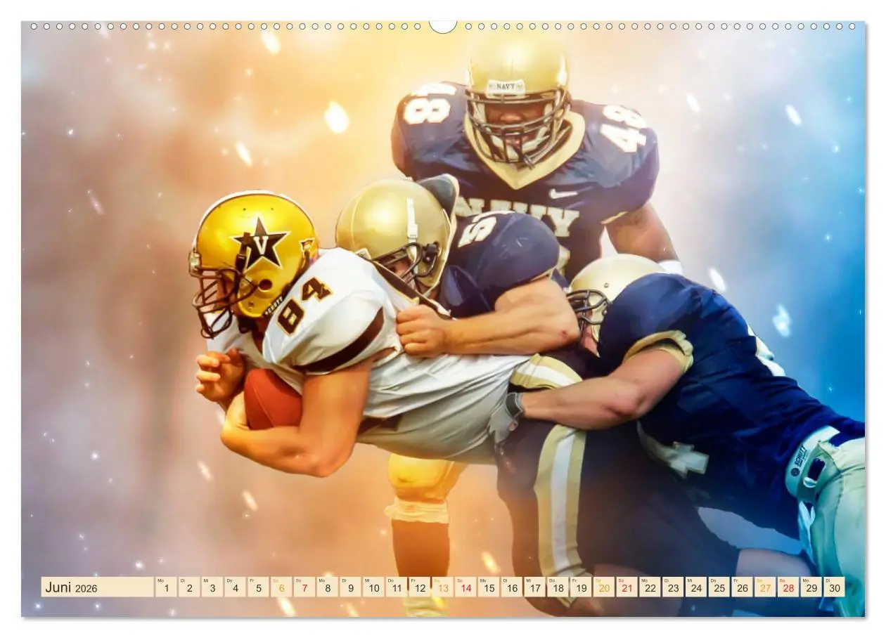 Bild: 9783457858240 | American Football - Fight (Wandkalender 2026 DIN A2 quer), CALVENDO...