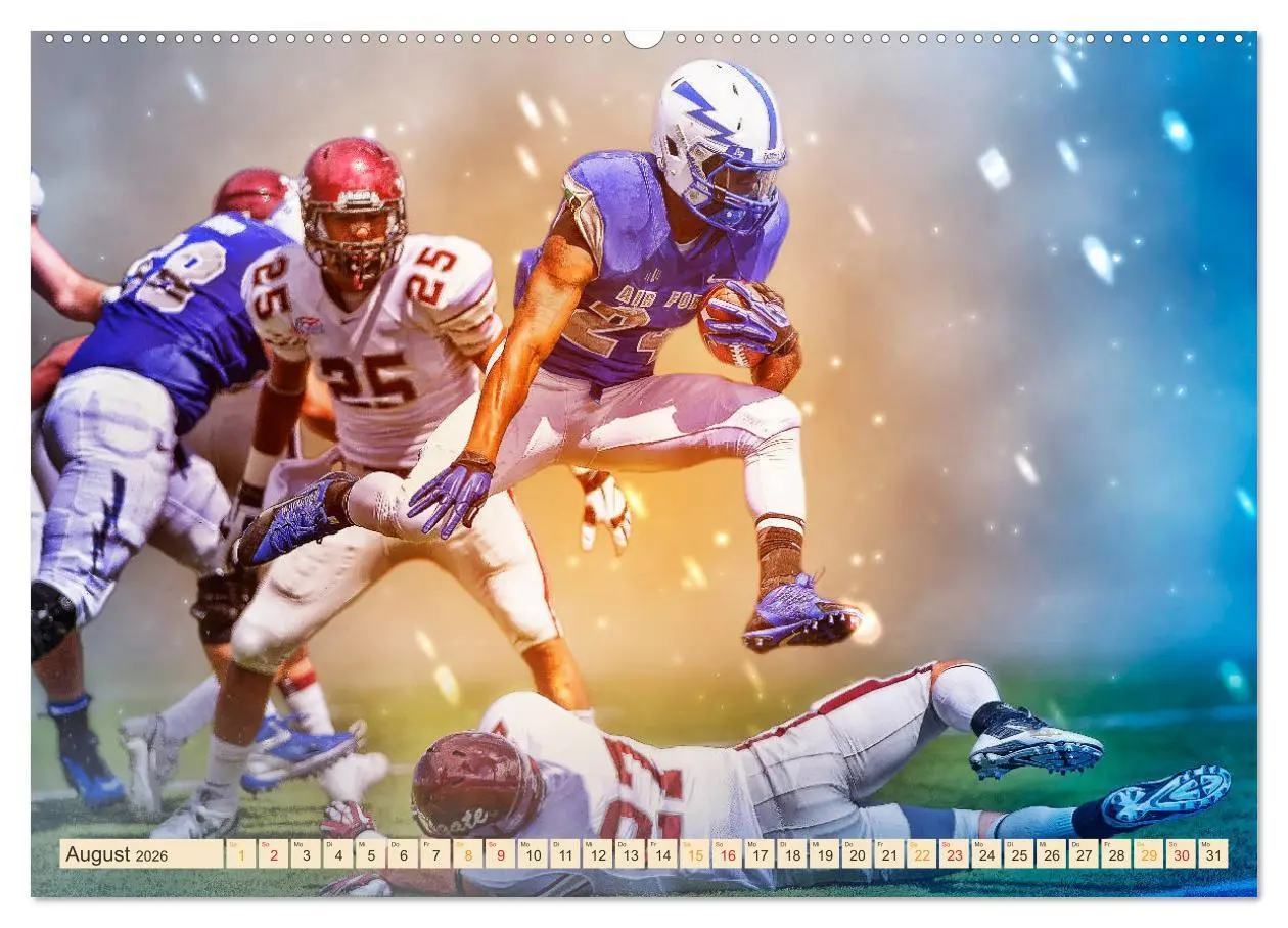 Bild: 9783457858240 | American Football - Fight (Wandkalender 2026 DIN A2 quer), CALVENDO...