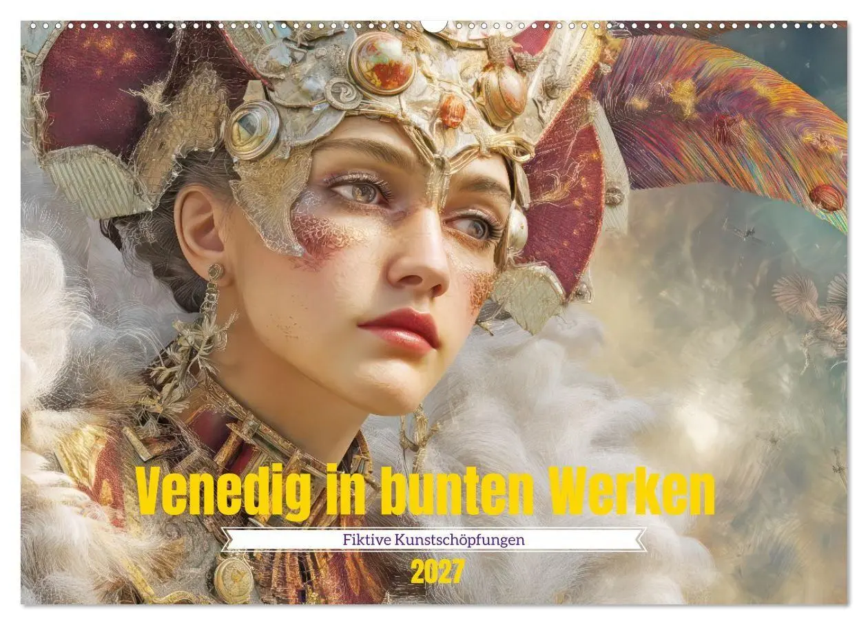 Cover: 9783569728240 | Venedig in bunten Werken - Fiktive Kunstschöpfungen (Wandkalender...