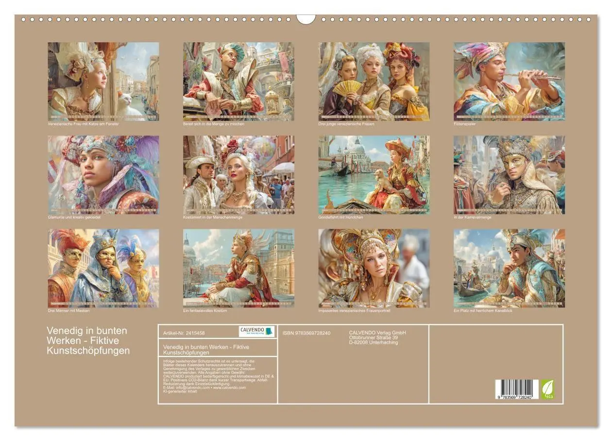 Bild: 9783569728240 | Venedig in bunten Werken - Fiktive Kunstschöpfungen (Wandkalender...