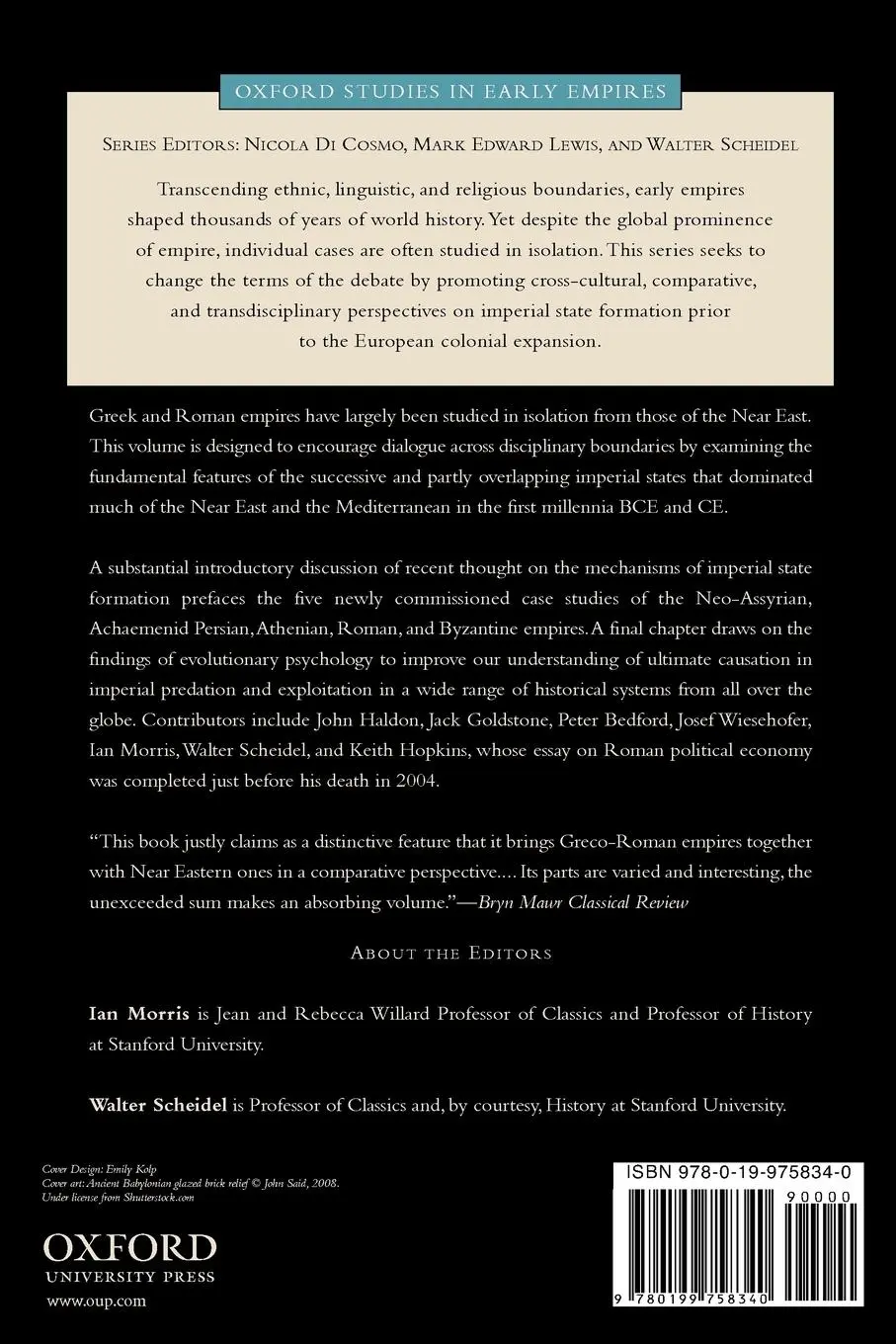 Rückseite: 9780199758340 | The Dynamics of Ancient Empires | Ian Morris (u. a.) | Taschenbuch