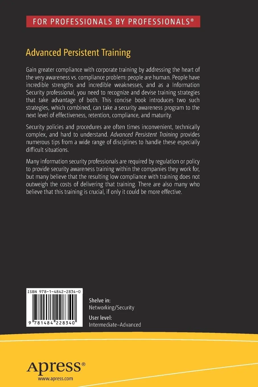 Rückseite: 9781484228340 | Advanced Persistent Training | Jordan Schroeder | Taschenbuch | xix