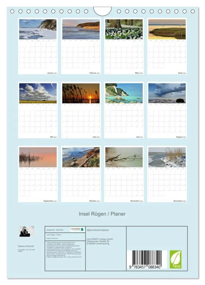 Bild: 9783457088340 | Insel Rügen / Planer (Wandkalender 2025 DIN A4 hoch), CALVENDO...