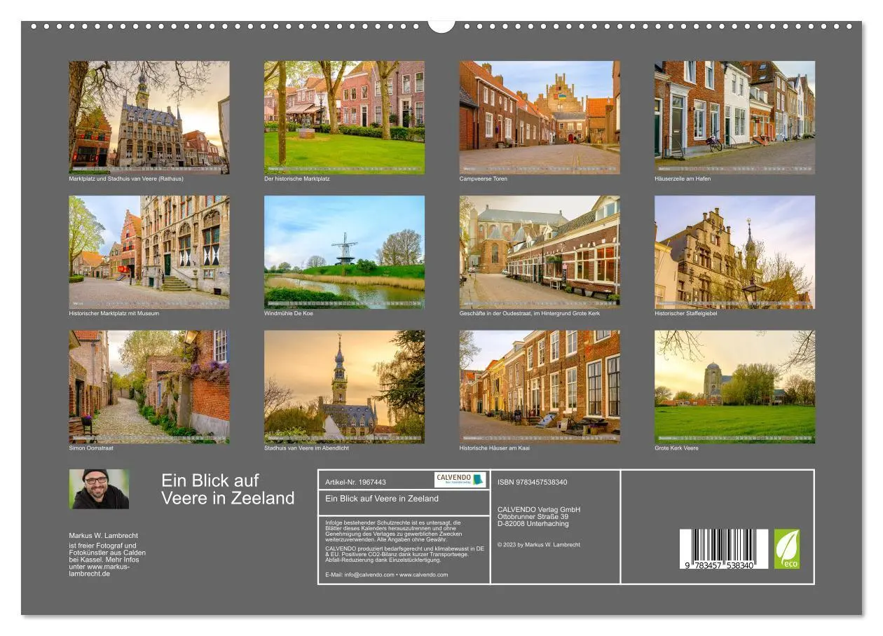 Bild: 9783457538340 | Ein Blick auf Veere in Zeeland (hochwertiger Premium Wandkalender...