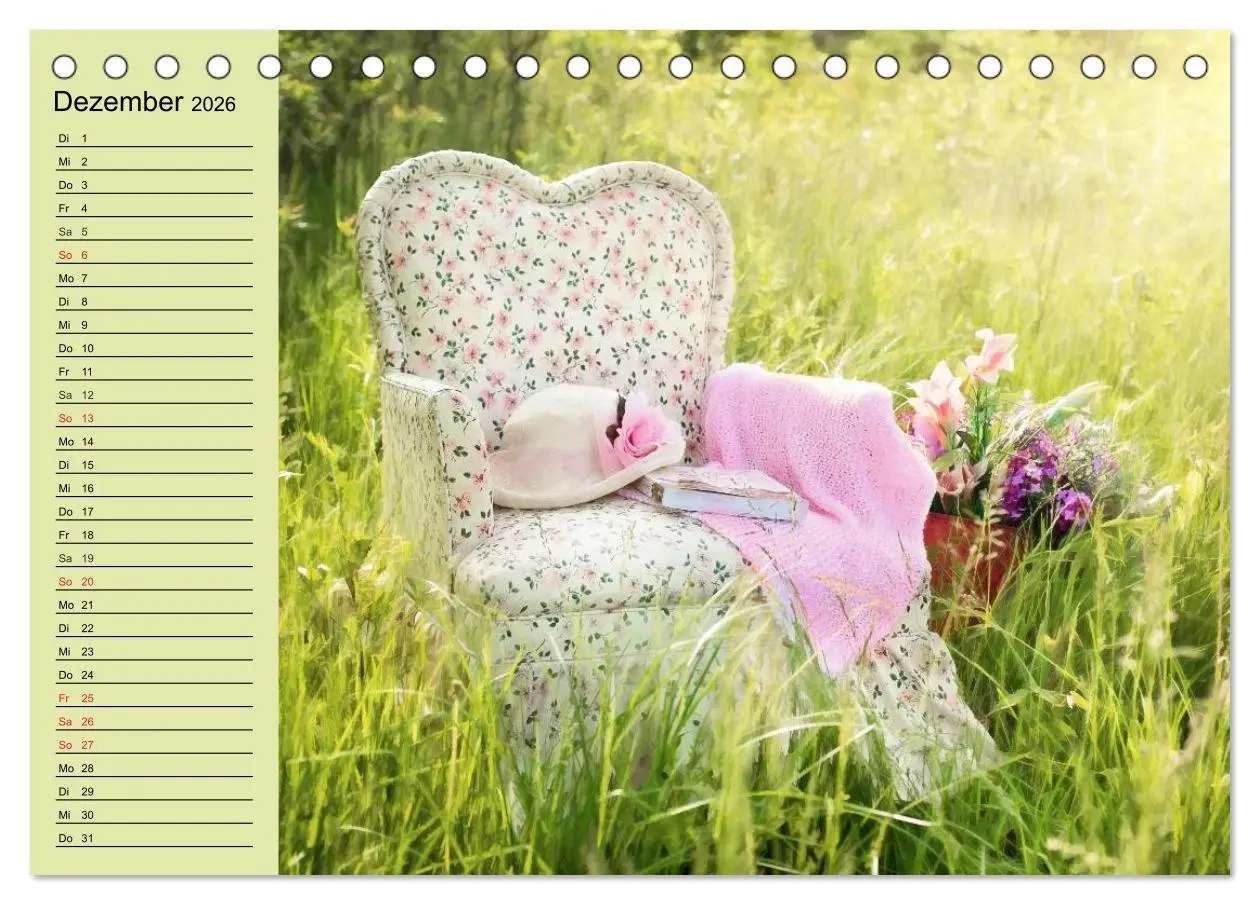 Bild: 9783516008340 | Landhaus-Romantik. Die Farben des Sommers (Tischkalender 2026 DIN...