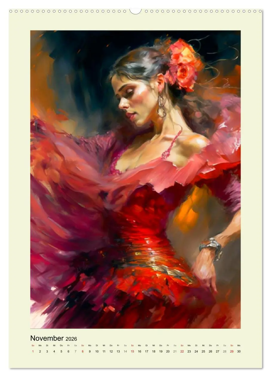 Bild: 9783516318340 | Flamenco. Anmutige Tänzerinnen. Illustrationen (Wandkalender 2026...