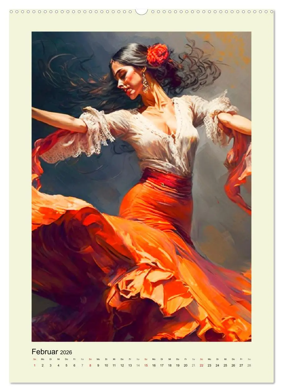 Bild: 9783516318340 | Flamenco. Anmutige Tänzerinnen. Illustrationen (Wandkalender 2026...